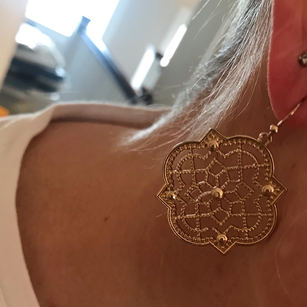 Gold Geometric shaped Earrings